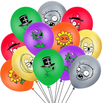 Col-party Plants VS Zombies Party Latex Balloon Set theme Cake Insert Kids Birthday Party Decoration Baby Shower Balloons Globos