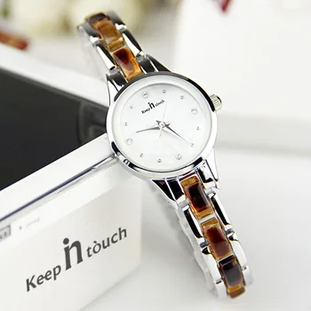 Przechowywać w związku Modne damskie zegarki Orchidea Koniczyna kwarcowy zegarek mini stół wyrafinowane bransoletka studenckie zegarek