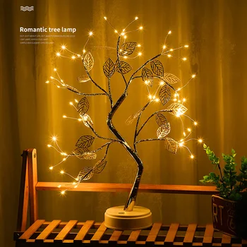 LED lampa stołowa róża, kwiat drzewa USB Night Lights Home Decoration LED lampy stołowe partii boże Narodzenie ślub boże Narodzenie wystrój sypialni