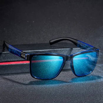 Polaryzacyjne okulary kwadratowe okulary mężczyźni rocznika jazdy Sport ochrona moda okulary przeciwsłoneczne kolor lustro dla mężczyzn kobiet