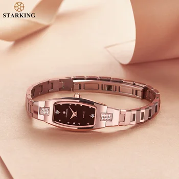 Старкинг biżuteria zegarki kobieta kwarcowy szkło szafirowe zegarki wolframu stal bransoleta mały dial zegarek damski montre femme Relogio