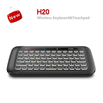 H20 2.4 GHz Bezprzewodowa mini klawiatura z podświetleniem panel dotykowy Air mouse IR наклоняющийся pilot zdalnego sterowania dla PC Andorid