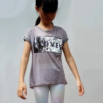 4 5 6 8 10 12 lat dziewczyna koszulka dziecięca t-shirt dziewczyny dekolt bluzki dla dzieci Litery akrylowe t-shirt
