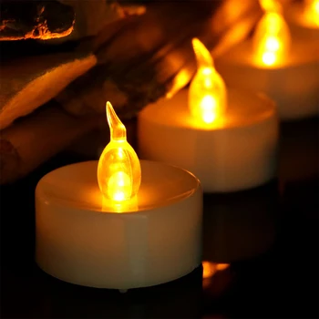 12 szt./kpl. świeca led беспламенный Tealight twórczy migająca lampa festiwal dostaw na urodziny wakacje dekoracje Ślubne