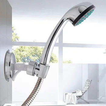 Gorący prysznic-uchwyt do słuchawki chrom łazienka uchwyt Ścienny regulowany uchwyt ssący regał do przechowywania półka może pomieścić do 5 kg SA70