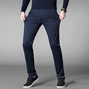 ICPANS duży rozmiar 42 44 46 proste, cienkie męskie casual spodnie stretch klasyczne biznesowe formalne biurowe spodnie 2020 lato czarny