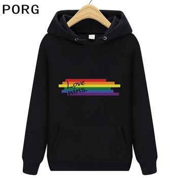 Love Wins Rainbow Lgbt Mens New Fashion Print Sweatshirt Tumblr Clothing Estetyczne Sztuka Harajuku Graphic Gothic Oversize