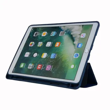 3-składana miękka silikonowa pokrywa tylna smart Case for iPad Air 1 2 iPad 9.7 Pro Cover Funda Pencil Holder for iPad 9.7 2017/2018+folia+uchwyt