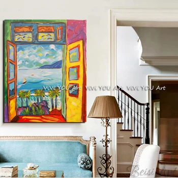 Słynny obraz ręcznie malowane Matisse krajobrazowa malarstwo ścienne sztuka płótnie Malarstwo dekoracyjne obraz do pokoju, domowe dekoracje, sztuka