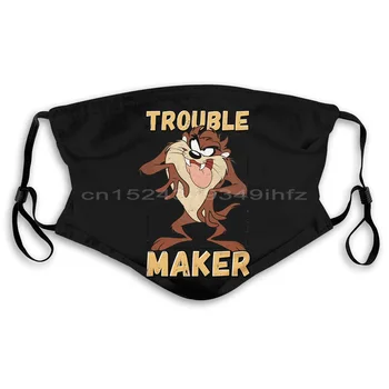 Taz Trouble Maker oficjalny Diabeł tasmański Looney Tunes szary męskie maski kreskówka Maska mężczyźni unisex nowa moda Maska;