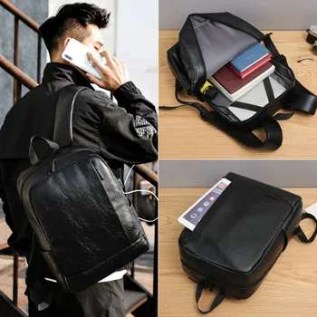 Mężczyźni laptopa plecak męskie plecaki nastolatek chłopcy szkolne plecaki USB ładowanie laptopa męski student podróże plecaki