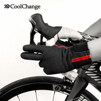 CoolChange rękawiczki Rowerowe sporty Zimowe wodoodporne ciepłe, antypoślizgowe rękawiczki Rowerowe długie palce nadgarstek zaawansowane MTB Rowerowe rękawiczki