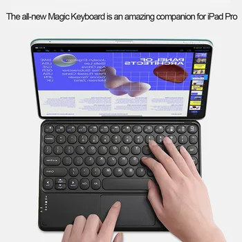 Do 2020 iPad Pro 12.9 magnetyczny pokrowiec na keyboard etui smart case dla ipada Pro 11 2018 etui z Bluetooth, touchpad klawiatury