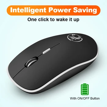 Bezprzewodowa mysz myszka bezprzewodowa 2,4 Ghz cicha ergonomiczny Mause 1600 DPI mysz optyczna USB Mini Mute mouse dla KOMPUTERÓW przenośnych