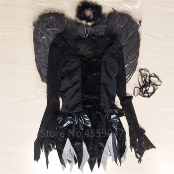Halloween karnawał cosplay kostiumy dla kobiet dorosły demon Straszny diabeł Anioł partia Disfraz zabawny Playsuit duch panny młodej sukienka