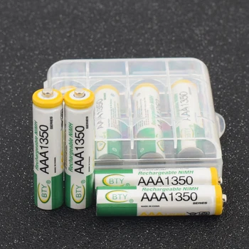 Ze skrzynią 4 sztuki-20szt NI-MH akumulatory AAA 1350MAH akumulator 1.2 V 3A o pojemności 1350maH bateria AAA