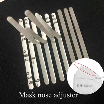 Wysokiej jakości 50/100/500/szt./lot maska do twarzy przewód nos klip noseclips usta maski DIY blachy aluminiowej bar Maska regulator nosa