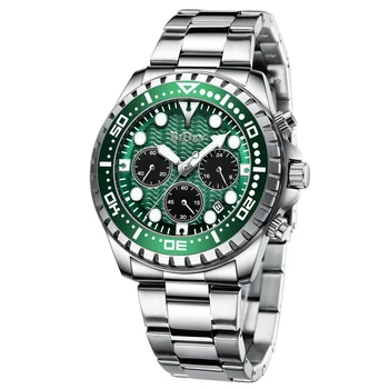 Relogios 2020 wodoodporny zegarek kwarcowy z nowym projektem zegarki markowe zielone циферблатные świecące zegarki dla mężczyzn
