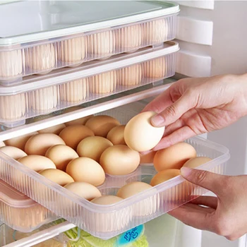 Plastikowe pudełko dla jaj kuchnia szuflada do przechowywania jaj 24 siatki uchwyt jaj możliwość ustawiania w stos regały do przechowywania zamrażarki pojemnik do przechowywania jajek zielony