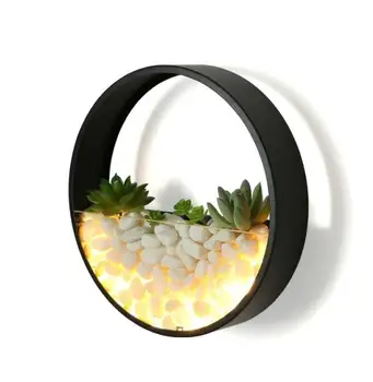 Nowoczesna prosta kreatywny nordic stolik lampa LED Multi-flesh Plants Wall Lamp Shell Living Room Wall Background Bedroom Round