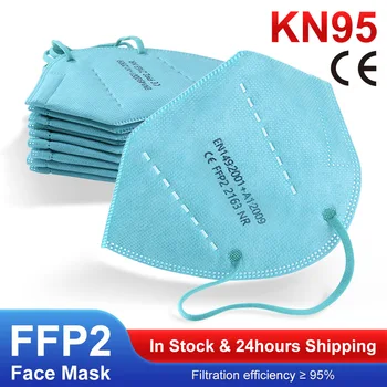 5-100szt fp2 KN95 Mascarillas FFP2 reutilizable 5 ply Filter Protective 95% PM2.5 Anti-kropelki Face Masks Colored ffp2mask ce