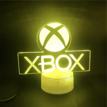 Gra XBOX Home Game najlepszy prezent dla chłopca LED Night Light USB dostawa bezpośrednia kreskówka App Control dzieci prezenty na urodziny 3D lampa