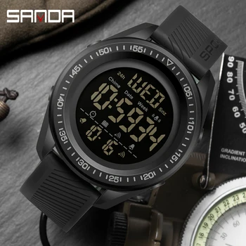 SANDA 2020 Sport na świeżym powietrzu męskie zegarki wielofunkcyjne wodoodporny zegarek cyfrowy zegarek męski chronograf Relogio Masculino 6013