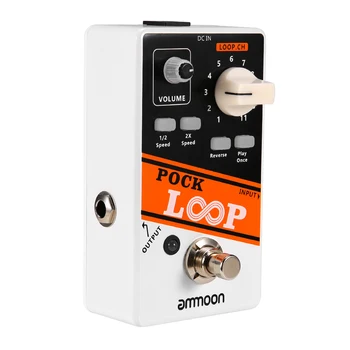Ammoon POCK LOOP Looper gitara pedał efektów 11 Петлителей Max. 330 min czas nagrywania obsługuje 1/2 i 2X prędkość odtwarzania rewersu