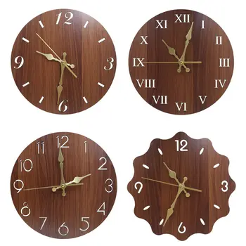 Drewniane Zegary Ścienne Skandynawski Minimalizm Drewniane Zegary Ścienne Salon Osobowość Domowe Zegar Ciche Zegar Ścienny Home G084