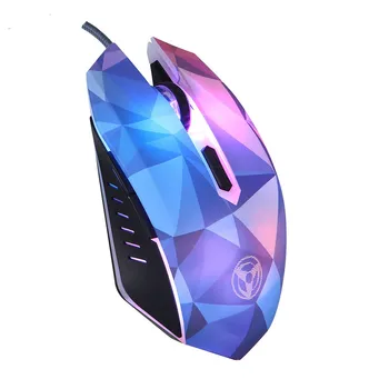 Mysz dla graczy z podświetleniem 6 przycisków Okrągłych i oddychająca led profesjonalne геймерские myszy, aby LOL CS Gamer Diamond Version