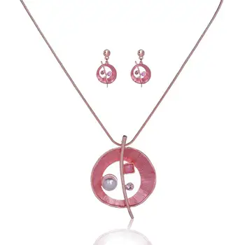 Fahsion perła wisiorki naszyjniki komplety biżuterii dla kobiet klasyczny emalia stop Przyjaźń wąż łańcuch naszyjnik zestaw matka Chocker