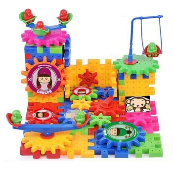 81pcs dzieci 3D Magic Block Game Block Model Brick Building Blocks zestawy elektrycznych biegów plastikowe zabawki edukacyjne prezenty dla dzieci