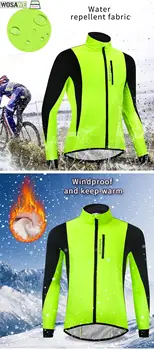 WOSAWE polar woda termalna rowerowa kurtka jesień zima ciepła rowerowa odzież wodoodporna kurtka płaszcz MTB rower koszulki