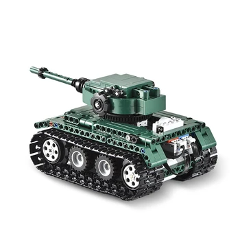 Locking Tank RC Tiger Set WW2 Germany Soldiers Military Weapon Tiger 1 Model czołgu bloki zabawki dla dzieci prezent blokada