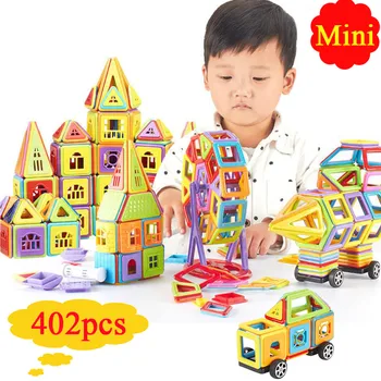 99-402 szt. mini Magnetyczny konstruktor konstruktor model i budowa plastikowe zabawki klocki magnetyczne zabawki edukacyjne dla dzieci prezent
