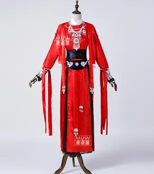 Hua Cheng Red Male Cosplay Hanfu Xie Lian Costume for Anime Heaven Official's Blessing Tian Guan Ci Fu