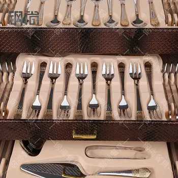 Hetman nóż i widelec łyżka ze stali nierdzewnej stek nóż i widelec deser nóż i widelec Zachodni domowy zestaw z 86 zestawów