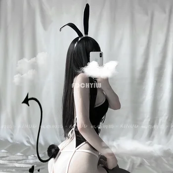 Śliczny koronkowy komplet bielizny Królik królik dziewczyna erotyczna mundury slim up SM strój sexy cosplay stroje bielizna pokojówka strój