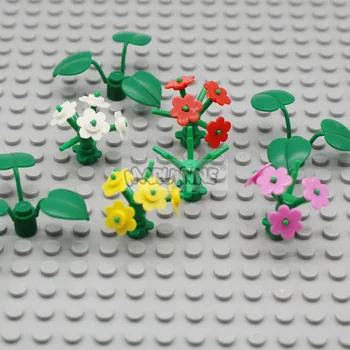 MARUMINE 300 szt./lot kwiat DIY cegły części zabawki 19119 MOC klocki klasyczne zabawki edukacyjne dla dzieci