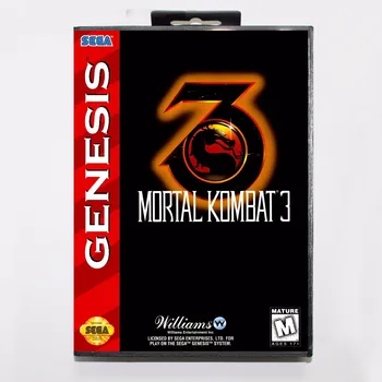 Mortal Kombat 3 16 bitowa mapa gry MD sprzedawcy skrzynią dla Sega Mega Drive For Genesis