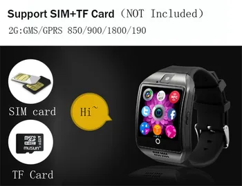 2021 Damskie Męskie Zegarek Q18 Bluetoth Smart Watch Gsm Kamera Karta Tf Telefon Zegarek Dla Systemu Android Nowe Wodoodporny Zegarek