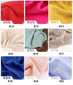 Bambusowy tkanina bawełniana płynna tkanka chiński styl plisowana tkanina kolor DIY do sukienki zasłona lniana letnia odzież szalik szal
