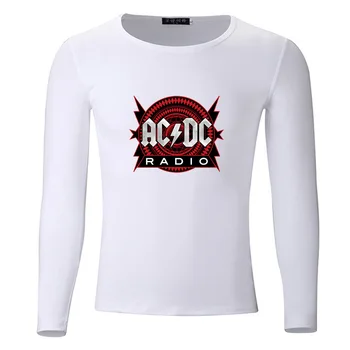 AC DC logo grupa rockowa duży rozmiar studentów wiosna jesień koszulka z długim rękawem mężczyźni kobiety chłopcy dziewczęta t-shirt dla dzieci t-shirt