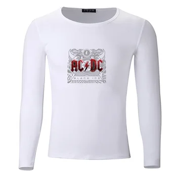 AC DC logo grupa rockowa duży rozmiar studentów wiosna jesień koszulka z długim rękawem mężczyźni kobiety chłopcy dziewczęta t-shirt dla dzieci t-shirt