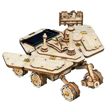 Solarna zabawka science fiction 3D trójwymiarowa układanka drewniana podłoga Marsa pojazd mechaniczny model 3D trójwymiarowa gra logiczna