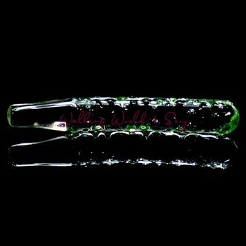 Unisex zielony ogórek szkła dildo Kryształ penisa różdżka z гранулой G-spot masturbacja pochwy seks analny, zabawki dla dorosłych, szkło masażer