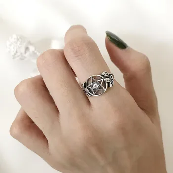 Autentyczne 925 srebro próby olśniewające Shining star palec pierścień dla kobiet luksusowe biżuteria S925 prezent