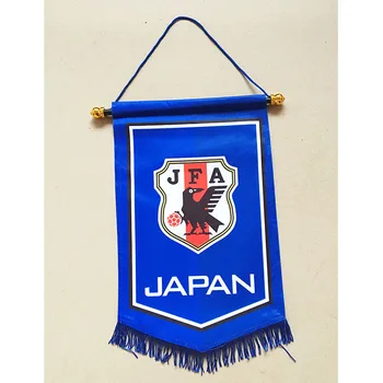 W 2018 roku Mistrzostwa świata w piłce nożnej w Japonii National football 36cm*23cm rozmiar podwójne strony ozdoby świąteczne wisi flaga transparent prezenty
