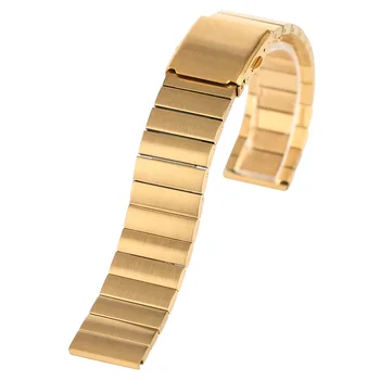 18 mm 20 mm 22 mm 24 mm ze stali nierdzewnej złoto dorywczo zegarek pasek zegarka Zapięcie wymiana taśmy metalowe twarda link bransoletka Bransoletka