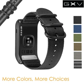 Ip gxv 22mm Premium Nato Nylon Strap pierścień metalowa klamra pasek do zegarka Czarny do Garmin VIVOACTIVE HR Sports GPS Smart Watch z narzędziami
